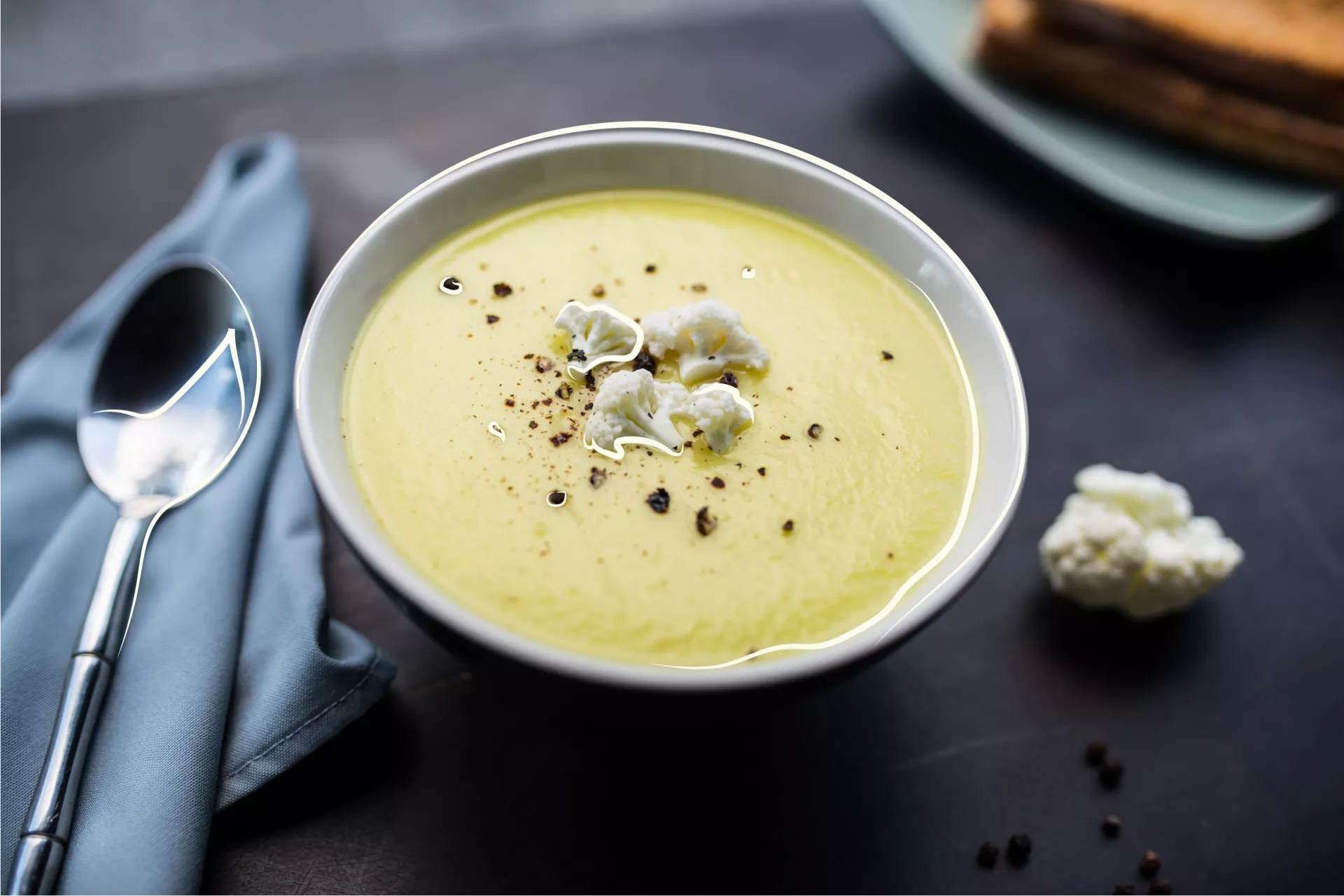 Entrée soupe de choux-fleurs