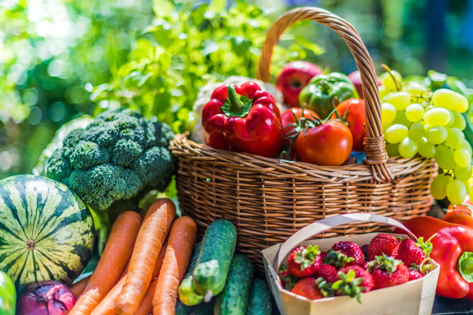 Panier de fruits et légumes