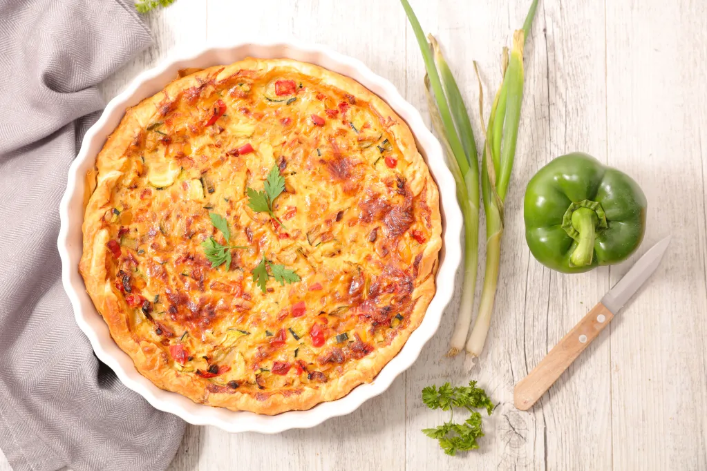 Tarte poivrons chorizo et quinoa
