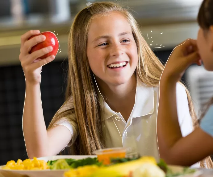 Elève dégustant nos produits (collège/lycée)