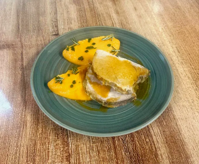 Echine de porc rôtie au miel citron 